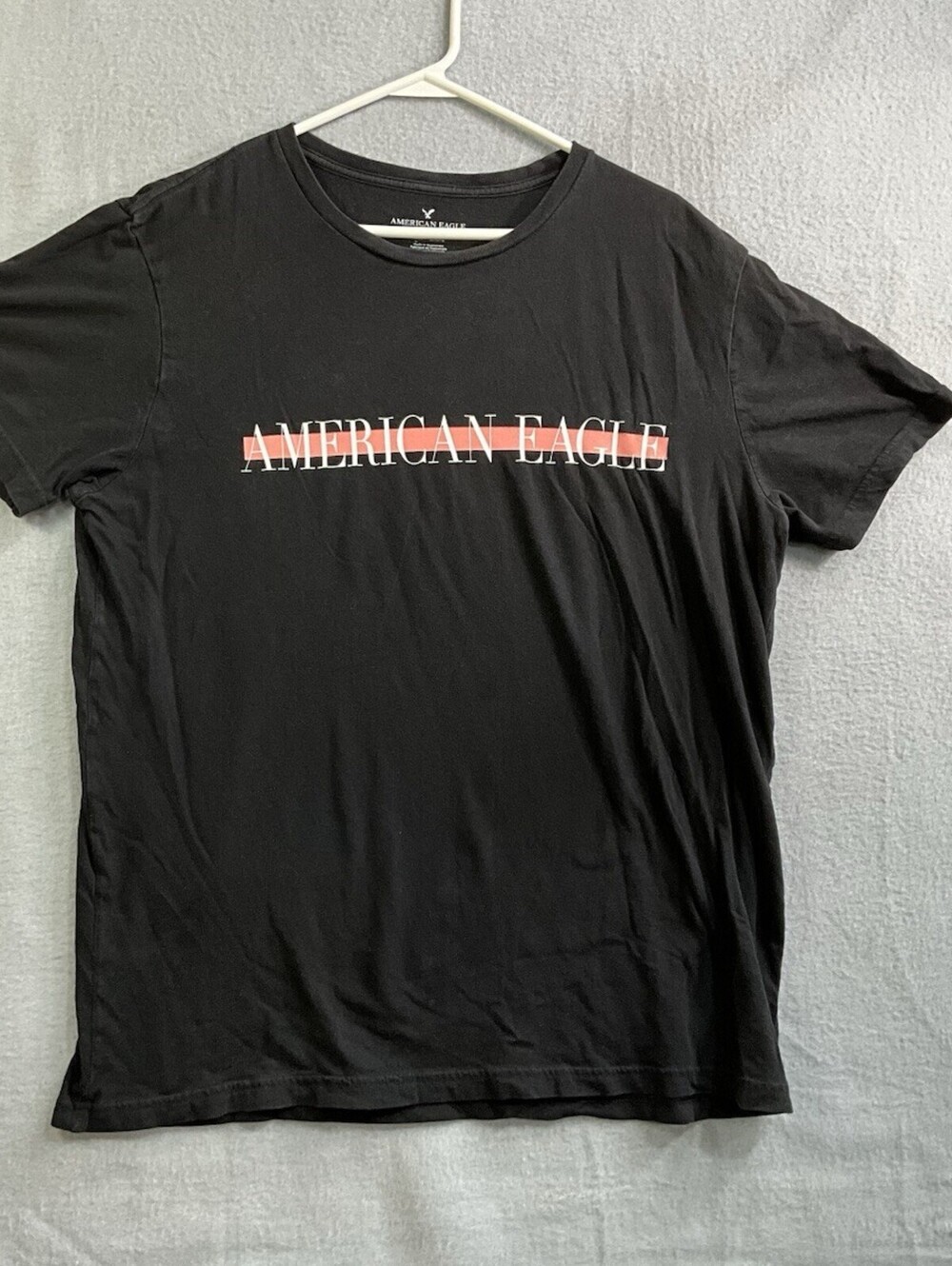 American Eagle AE Graphic T Shirt Women's XXL Black Short Sleeve Logo Tee